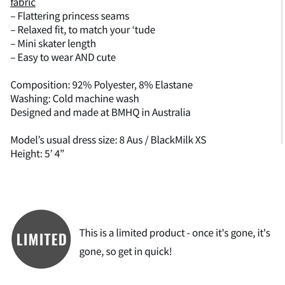 Blackmilk “BIRDS IN PARADISE EVIL V DRESS” Size Medium M NWT - Picture 9 of 14